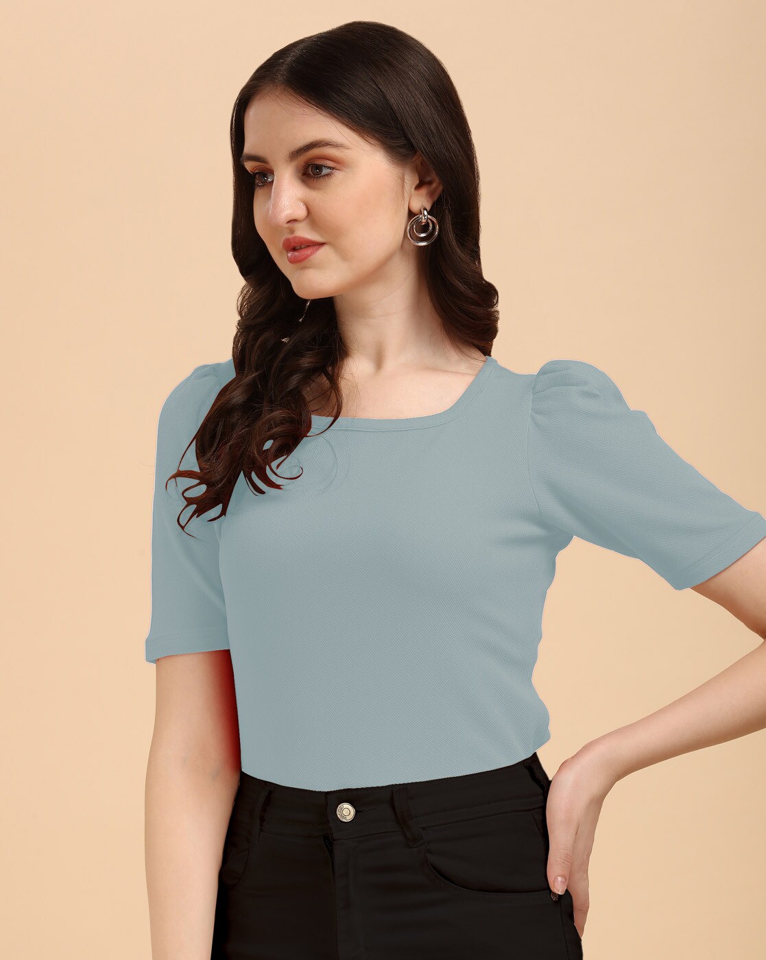 Buy Grey Tops for Women by Wedani Online