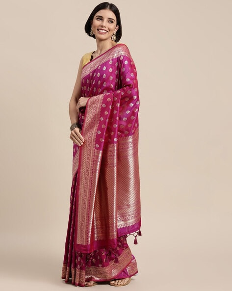Floral Pattern Woven Saree
