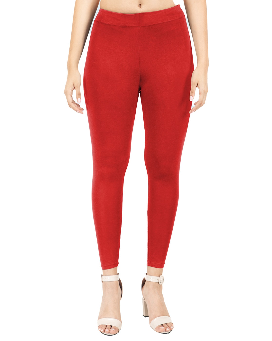 Buy Red Leggings for Women by POPOLO Online