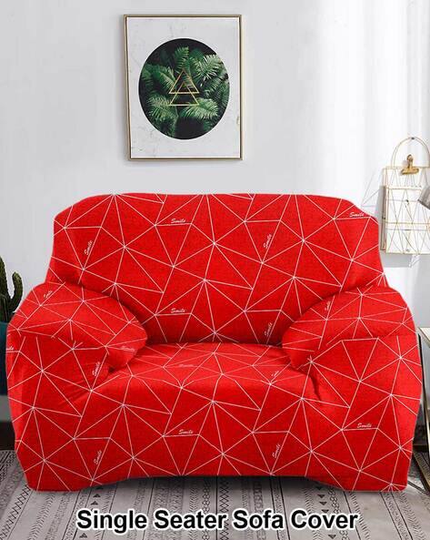 Cortina Eyelet Curtain Geometric Print Single Seat Sofa Cover