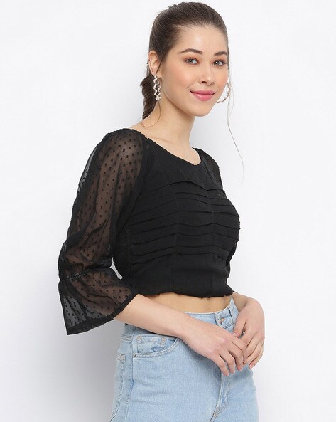 Buy Black Tops for Women by Mayra Online