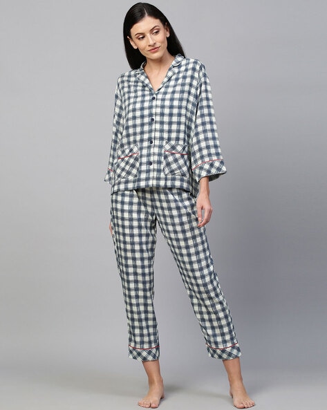 Checked Shirt Pyjamas Set