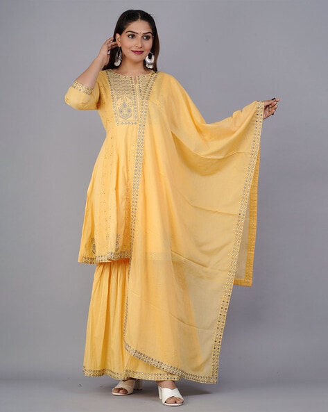 Yellow on sale sharara online