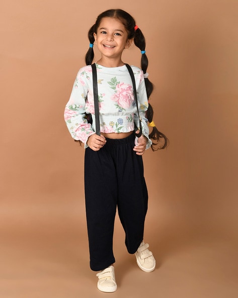 Buy Black Trousers & Pants for Girls by Lilpicks Online