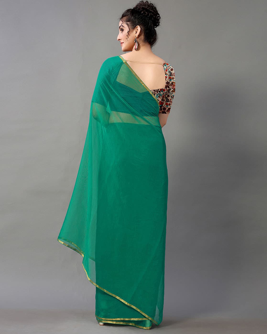 Casual Wear Plain Pure Chiffon Saree, Without Blouse Piece at Rs 680 in  Jaipur