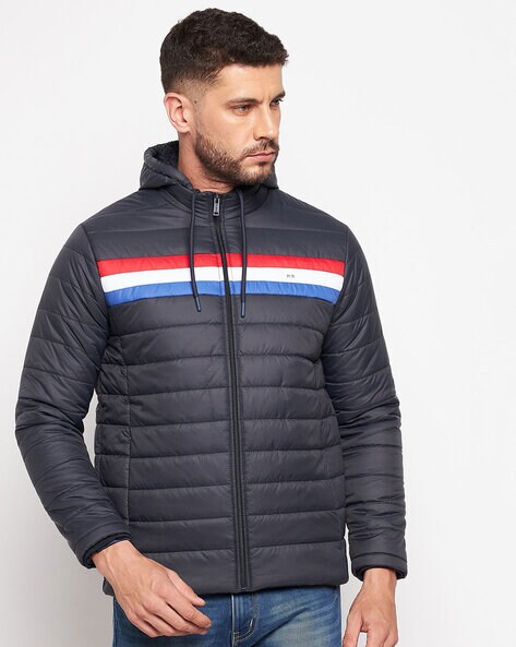 Bomber jacket outlet striped collar