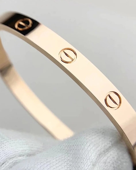 Buy Saraf RS Jewellery Rose Gold Plated White Ad Studded Designer Bangle  Bracelet online