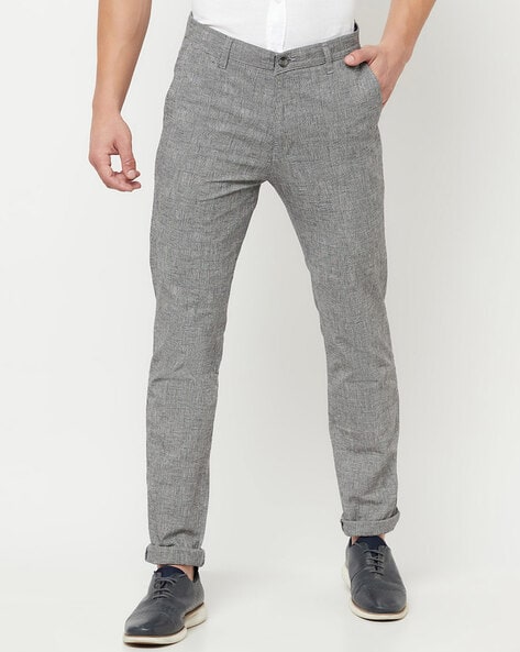 Gibson London | Grey, Navy & Brown Check Trousers | Suit Direct
