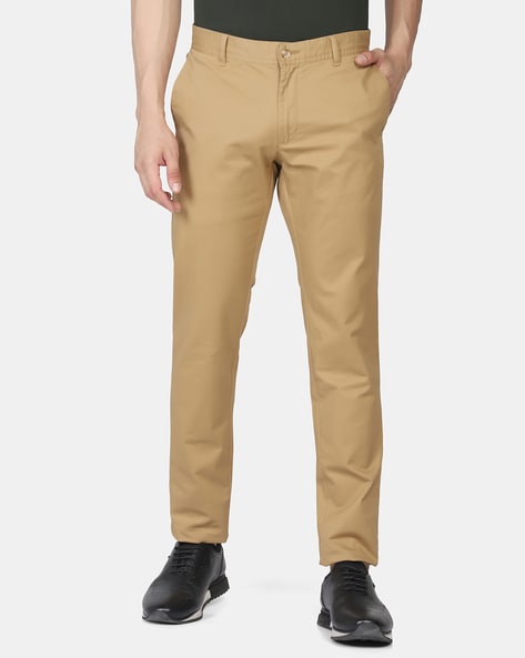 Parx Khaki Super Slim Fit Trousers