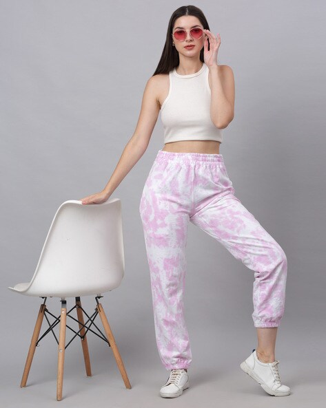 Pink tie best sale dye track pants