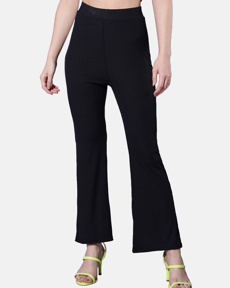 Buy Black Trousers & Pants for Women by BUYNEWTREND Online