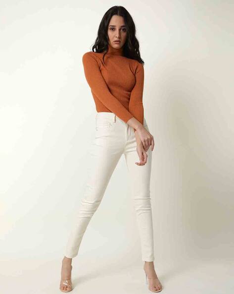 Buy White Jeans Jeggings for Women by RAREISM Online