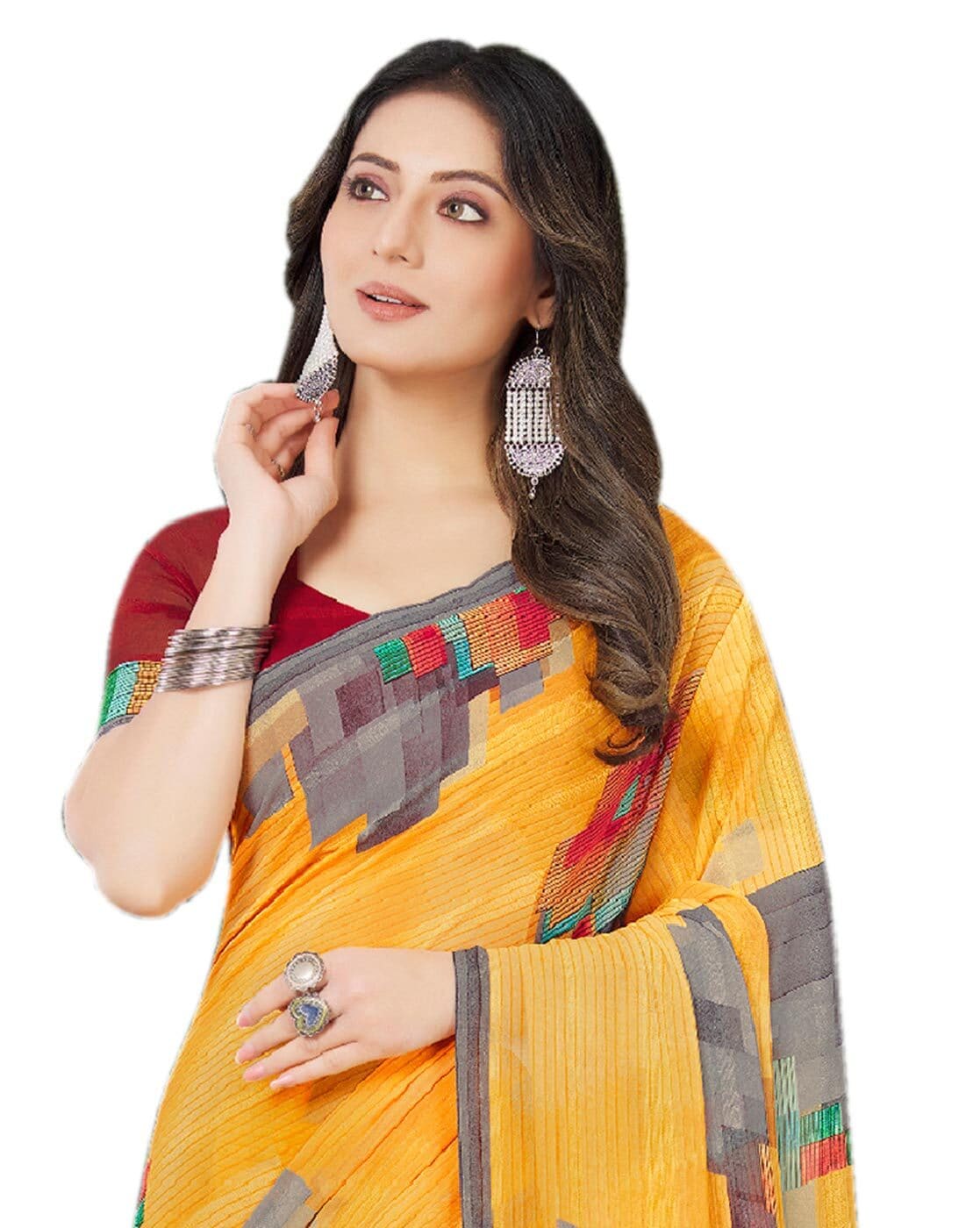 Combo Saree Multicoloured Georgette Saree Combos Price in India - Buy Combo  Saree Multicoloured Georgette Saree Combos Online at Snapdeal