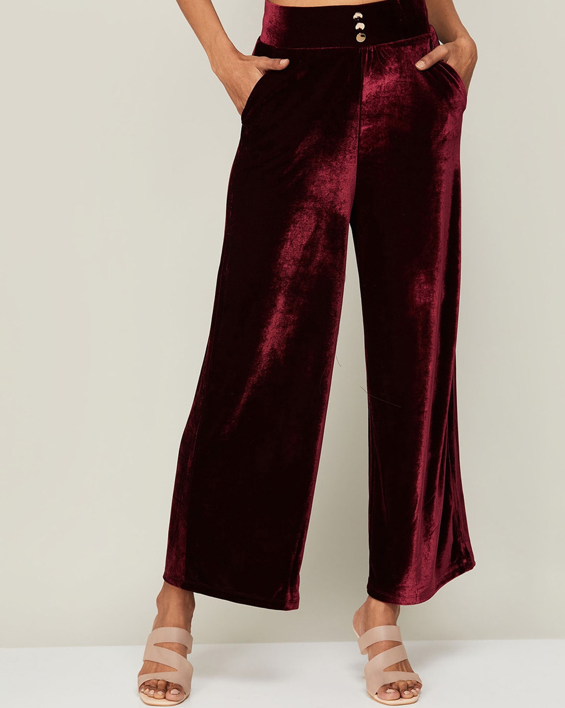 High-rise cotton-blend velvet pants in brown - Loewe | Mytheresa-bdsngoinhaviet.com.vn