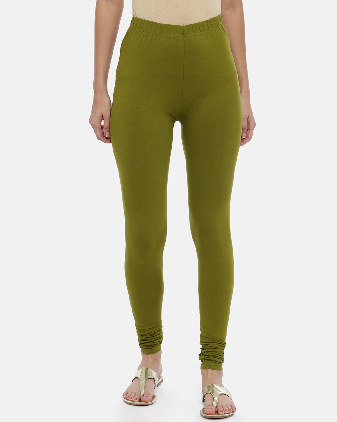 Buy online Green Solid Ankle Length Legging from Capris & Leggings for  Women by Clovia for ₹989 at 45% off | 2024 Limeroad.com