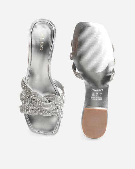 Buy Silver Flat Sandals for Women by Aldo Online