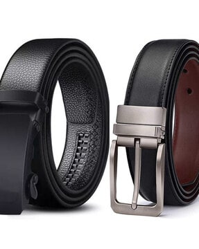 HIDE  SKIN Full Grain Genuine Leather Belt for Men  Belt for men leather   Formal Belt  Trouser Belt Adjustable Free size fits 2840 inches  Gift  Box included Navy  Hide and Skin