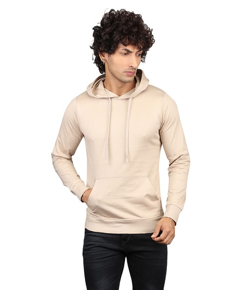 Mens cream cheap colored hoodie