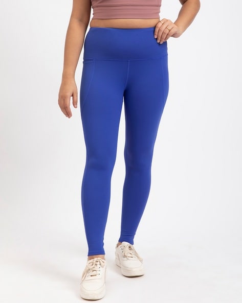 AKIRA Royal Blue High Waist Zip Front Leggings | Shiny leggings, Studded  leggings, Clothes design