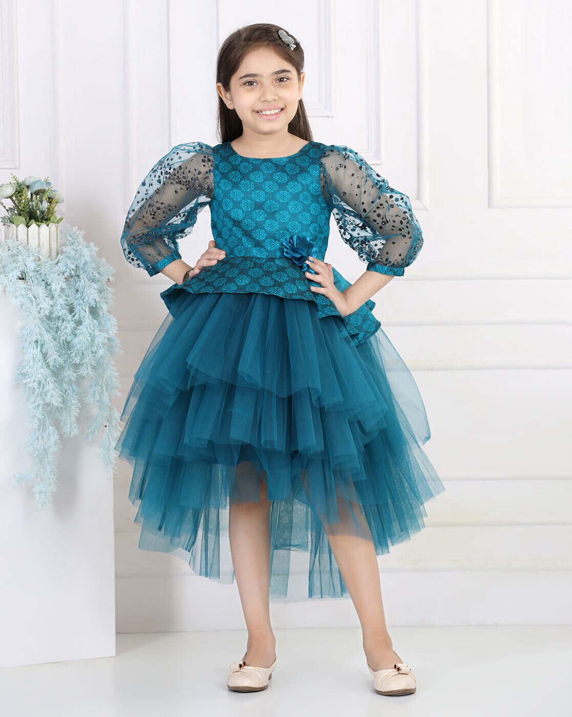 Buy Green Dresses & Frocks for Girls by TOY BALLOON Online | Ajio.com