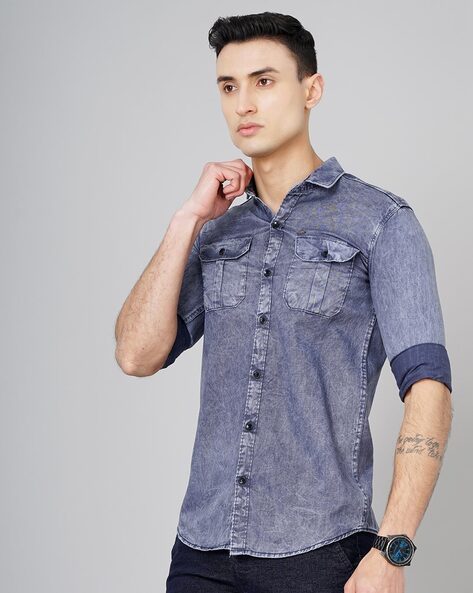 Buy Blue Shirts for Men by K LARA Online | Ajio.com