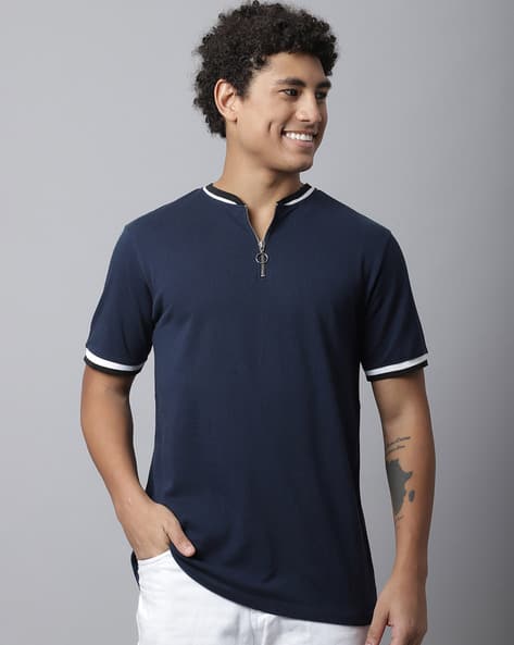 Buy Navy Blue Tshirts for Men by Door74 Online | Ajio.com
