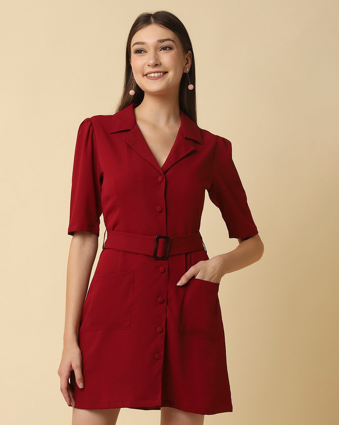 Buy online Women's Shirt Dress from western wear for Women by Showoff for  ₹1239 at 60% off | 2024 Limeroad.com