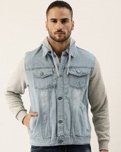 Cui Embossed and Distressed Detail Denim Jacket