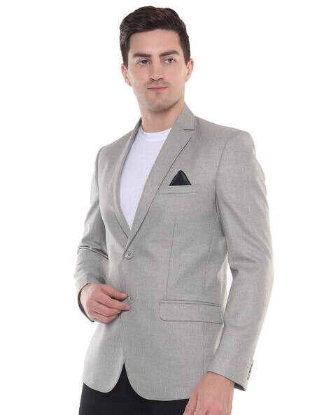 Single Breasted Blazer with Notched Lapel