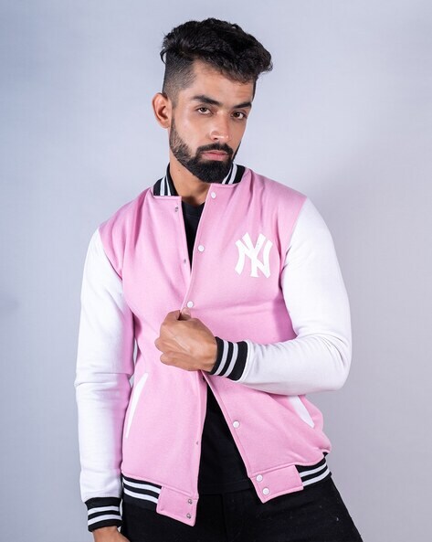Pink Satin Quilt Lined Bomber Jacket | Simply Be