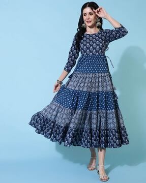 Anarkali Plain And Solid Printed Border Under 500 Kurtis Dress For Women Or  Girls