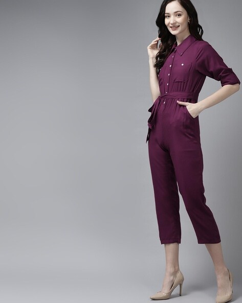 Buy Burgundy Jumpsuits &Playsuits for Women by The Dry State Online