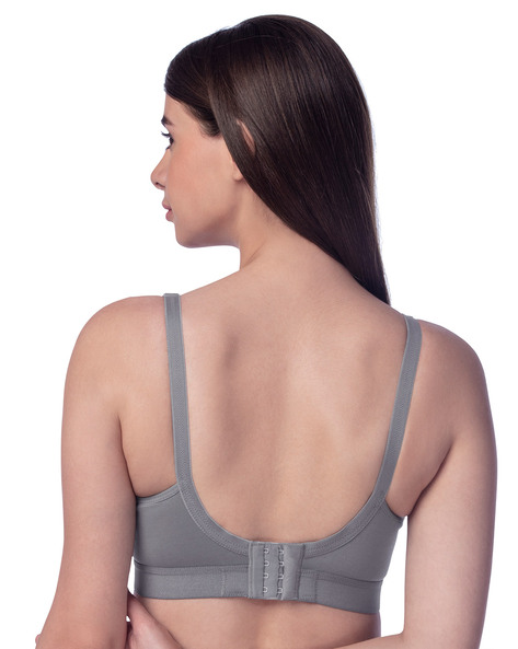 Buy Trylo Double Layered Non-Wired Full Coverage T-Shirt Bra - Grey at  Rs.385 online