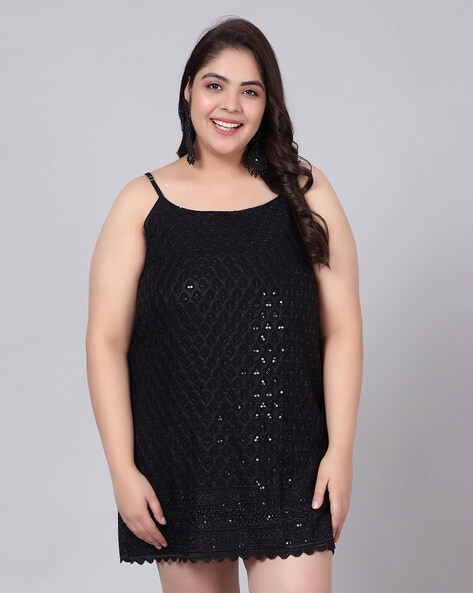 Embellished Plus Size A-Line Dress