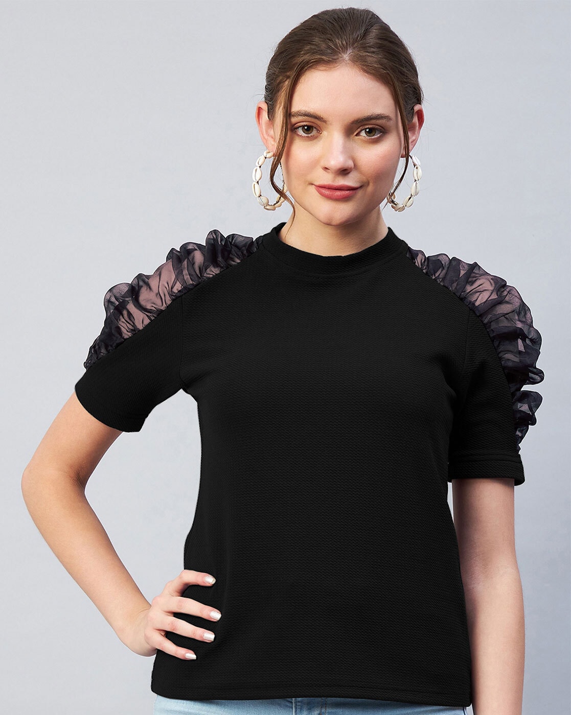 Buy Black Tops for Women by MARIE CLAIRE Online