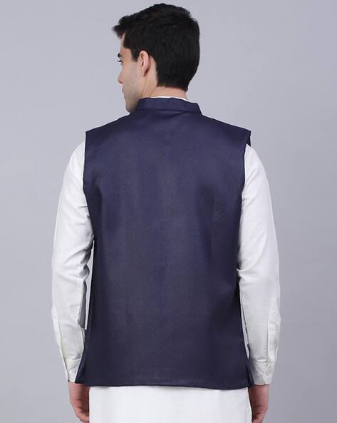 Nehru Jacket with Welt Pockets