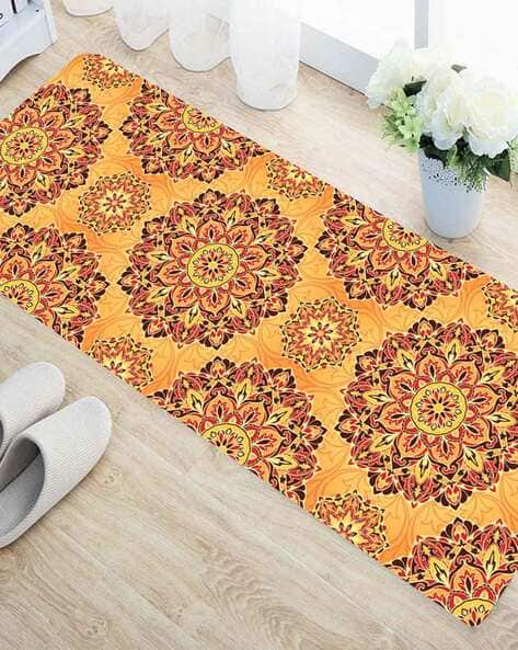 STATUS Floral Print Rectangular Carpet