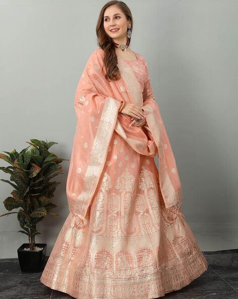 YELLOW Indian Woman Designer Party ART SILK ZARI & Sequin Embellished Ghagra  Lehenga Choli Dupatta Skirt 6232 price in Saudi Arabia | Amazon Saudi  Arabia | kanbkam