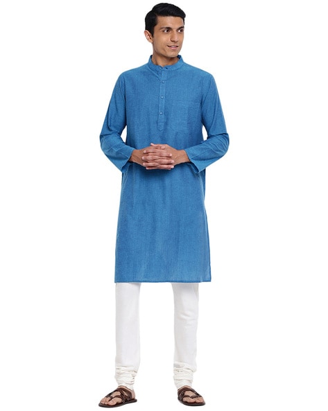 Fabindia Band-Collar Long Kurta