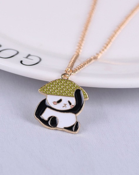 Buy lureme Unisex Iced Out Full Diamond Panda Pendant Necklace Hip Hop  Necklace (nl006240-2) Gold at Amazon.in