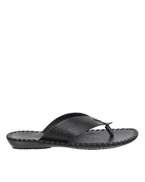 Genuine Leather Thong Strap Sandals