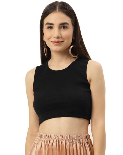 Buy Black Tops & Tshirts for Women by Besiva Online