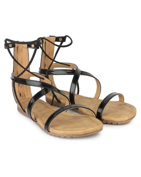 Buy Black Sandals for Girls by Shoetopia Online