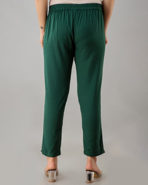 Buy Green Pants for Women by FabbibaPrints Online