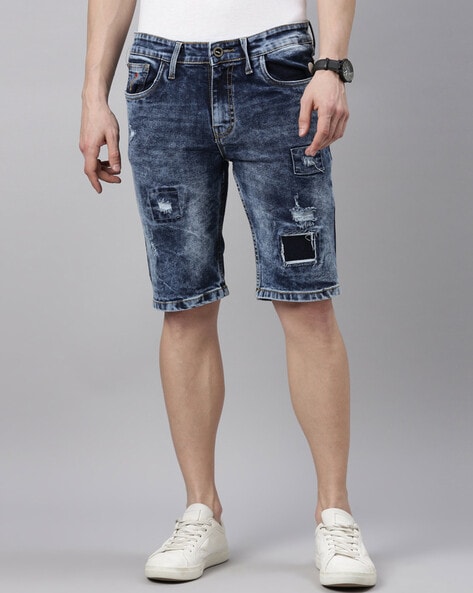 Rayiisuy Baggy Jeans Shorts for Men Hip Hop Loose Fit Work India | Ubuy