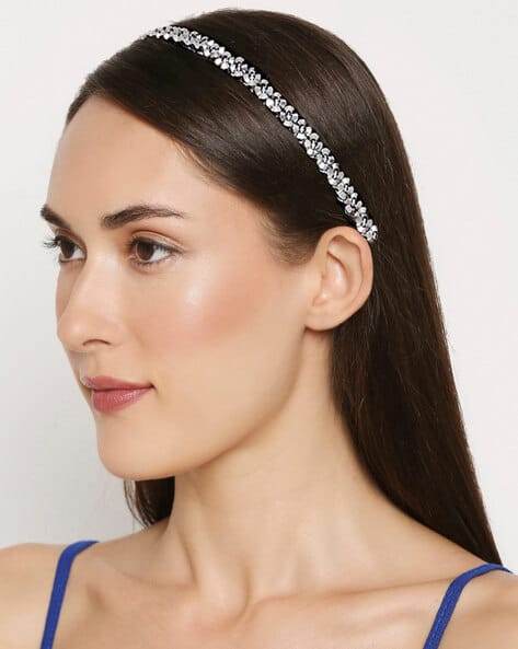 Oomph HRO51-Mettalic Crystal-Studded Hairband