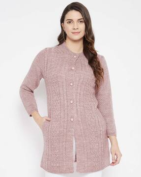 Buy Mauve Sweaters Cardigans for Women by Zigo Online Ajio