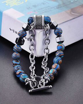 Buy Blue Bracelets & Kadas for Men by Fashion Frill Online