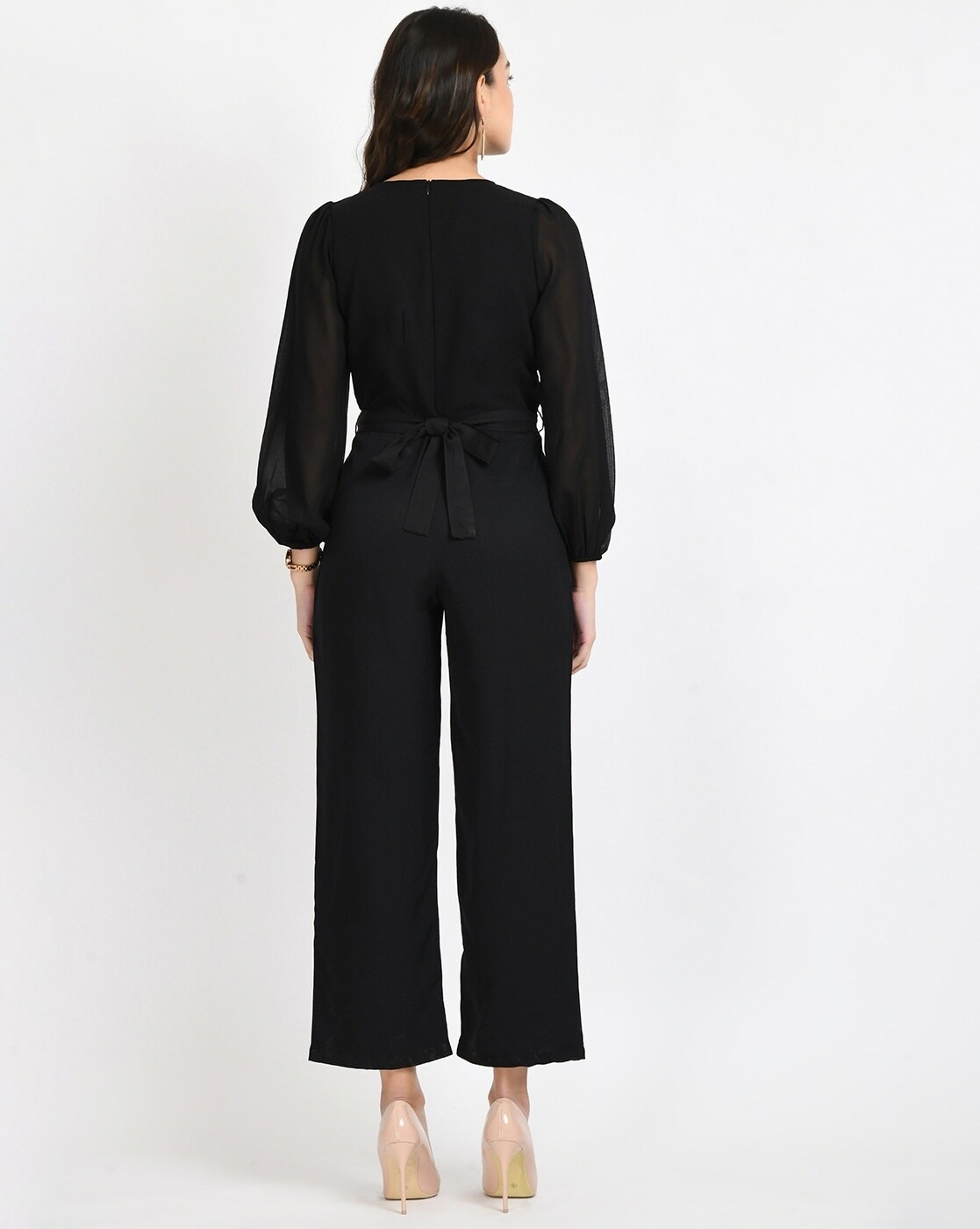 Need A Date Long Sleeve Jumpsuit - Black