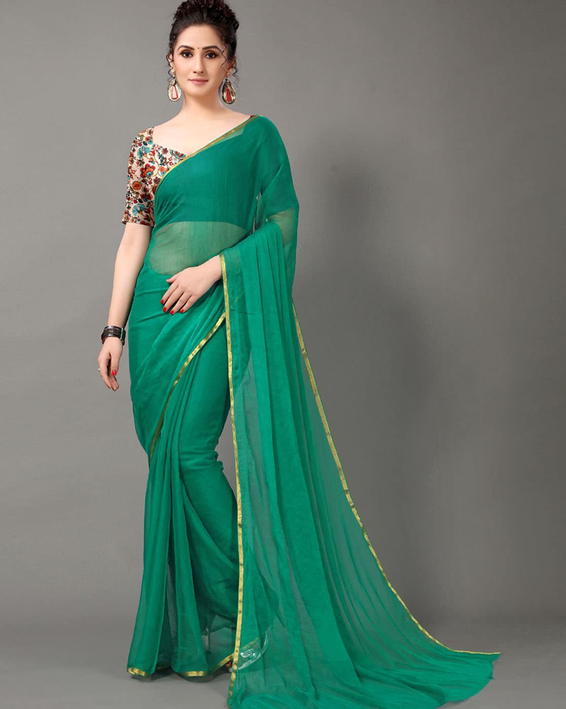 Buy Yellow Sarees for Women by Siril Online | Ajio.com